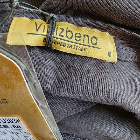 VINIZBENA LIP STUDDED SHORT SLEEVE BLOUSE NEW SIZE MED - Picture 5 of 5